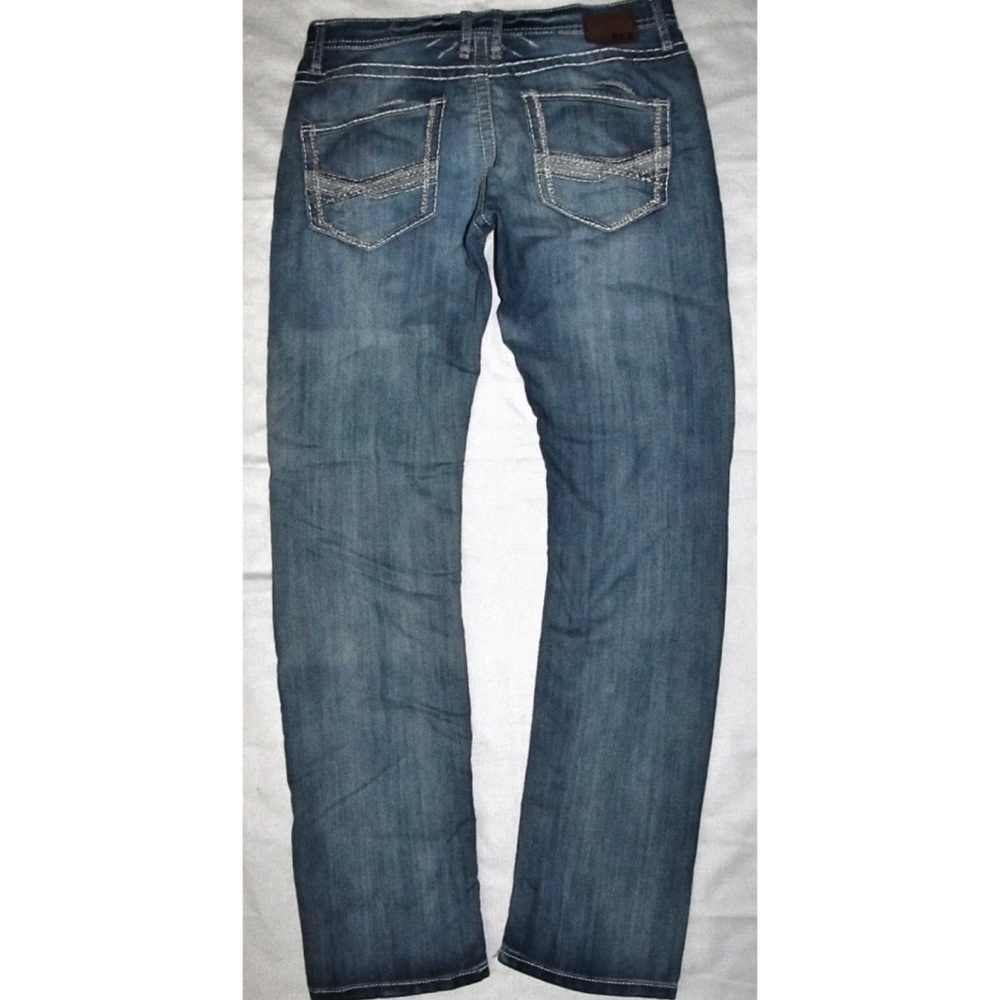 BKE AARON Straight Leg Light Blue Denim Jeans Mens Size 33 Long 34" Inseam
